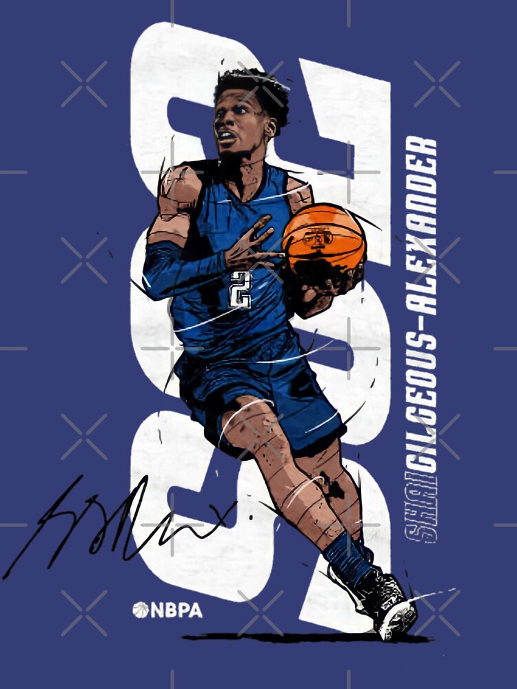 Blue Graphic Shai Gilgeous Alexander Sga Okc Thunder Shirt,Sweater