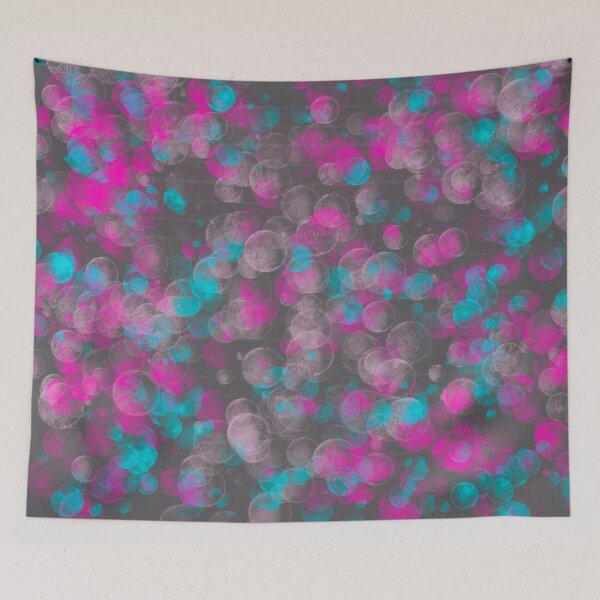Item preview, Pink and blue bubble print  designed and sold by Grey-Brunette.