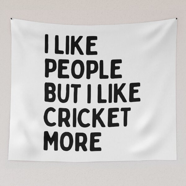 Item preview, I like people BUT I like cricket more designed and sold by TheGreenGoat.