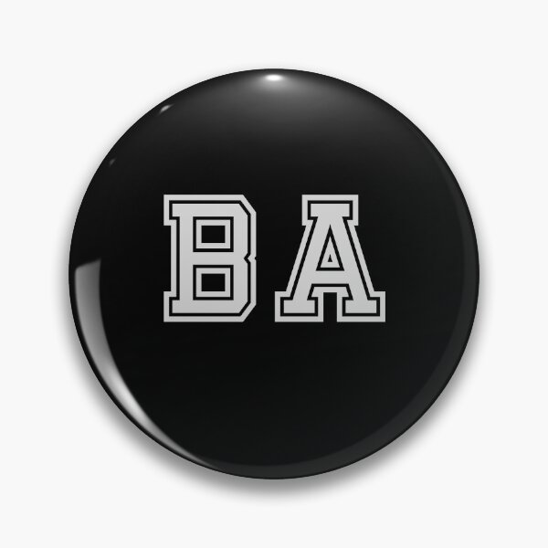 Item preview, B.A. Varsity Initials | Varsity Letters | Black And White | Personalised Gifts designed and sold by Avo And Sriracha.
