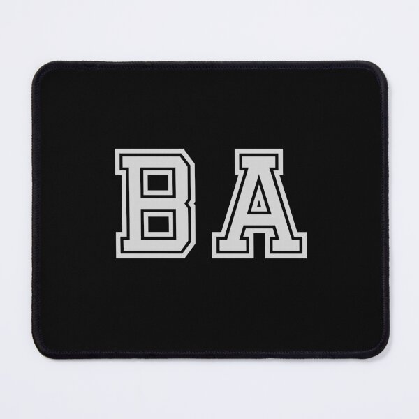 Item preview, B.A. Varsity Initials | Varsity Letters | Black And White | Personalised Gifts designed and sold by Avo And Sriracha.