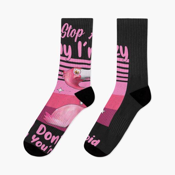 Item preview, Funny Flamingo Stop Asking Why I'm Crazy designed and sold by ricnikkiaavi.