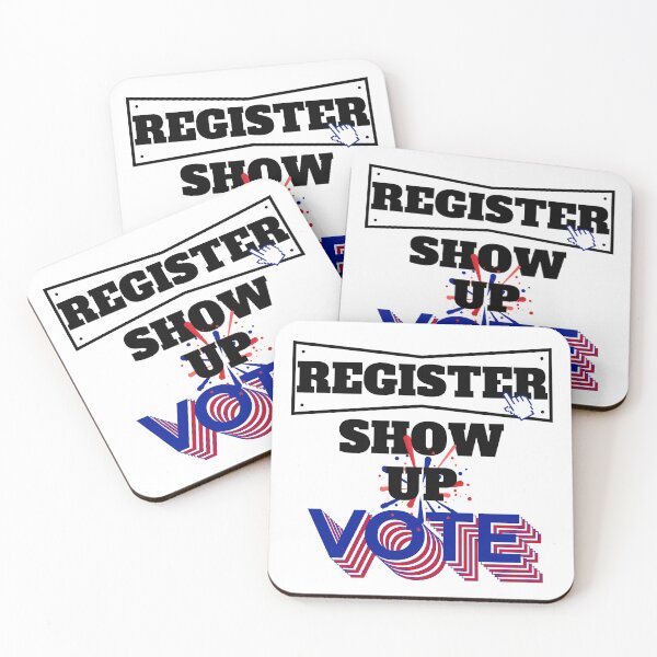 Item preview, register show up vote blue letters designed and sold by The-Armour.