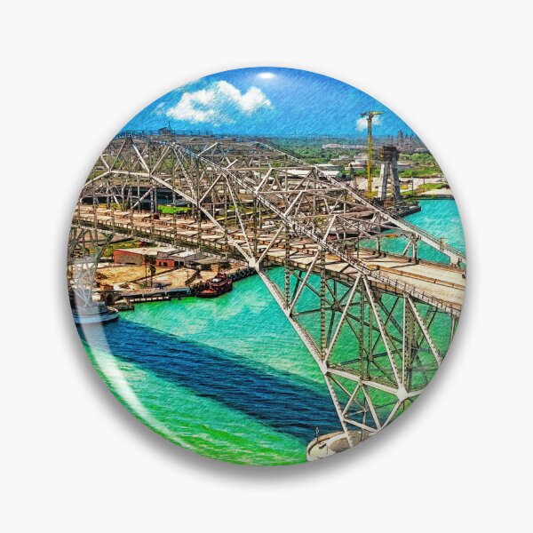 Item preview, The Corpus Christi Harbor Bridge - pencil sketch effect designed and sold by NickoPrints.