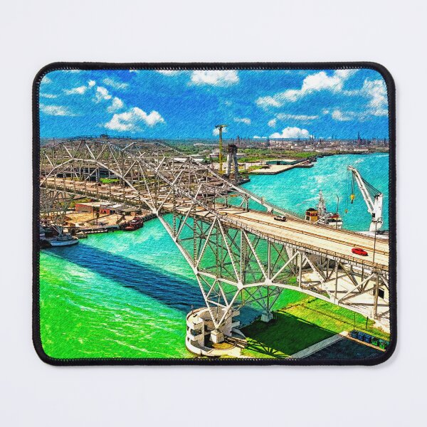 Item preview, The Corpus Christi Harbor Bridge - pencil sketch effect designed and sold by NickoPrints.