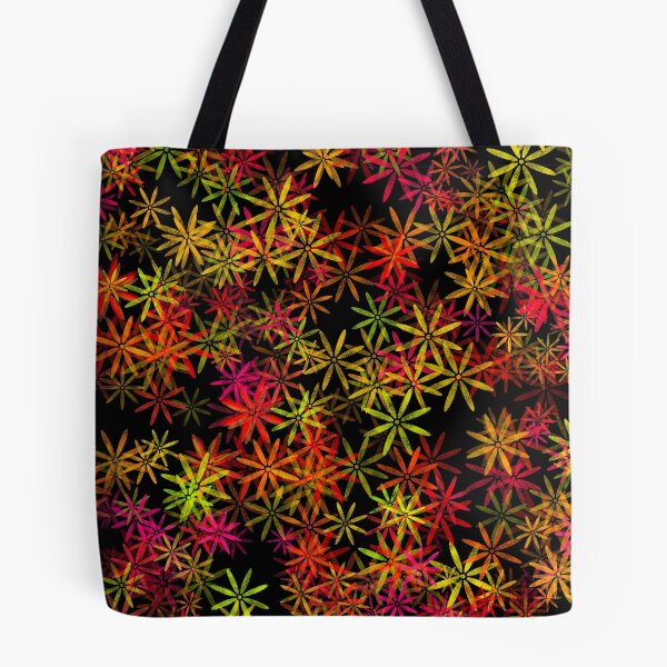 Item preview, Red, orange and yellow floral print  designed and sold by Grey-Brunette.