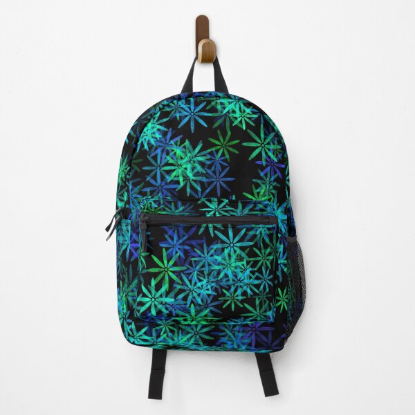 Item preview, White, blue and green floral print  designed and sold by Grey-Brunette.