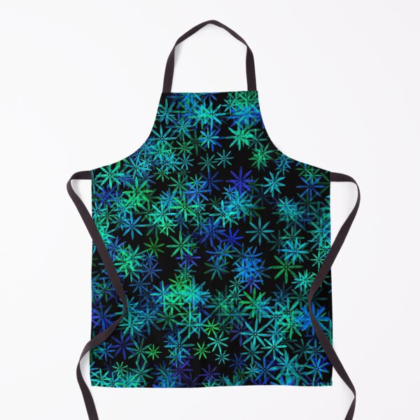 Item preview, White, blue and green floral print  designed and sold by Grey-Brunette.