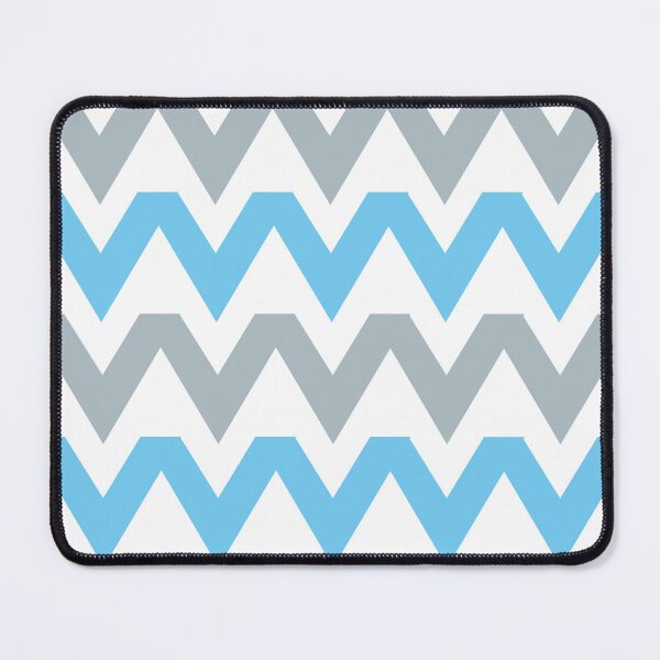 Item preview, Zig Zag Seamless Pattern with Light Grey and Sea Blue.  designed and sold by Nisha Prabhu.