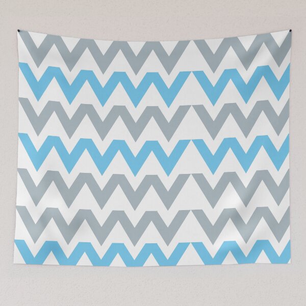 Item preview, Zig Zag Seamless Pattern with Light Grey and Sea Blue.  designed and sold by Nisha Prabhu.