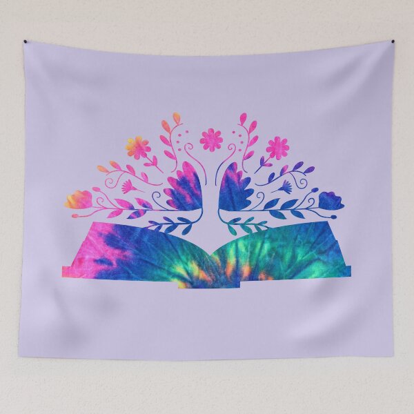 Item preview, Vintage Books Flowers Tie Dye designed and sold by SunfullyYours.