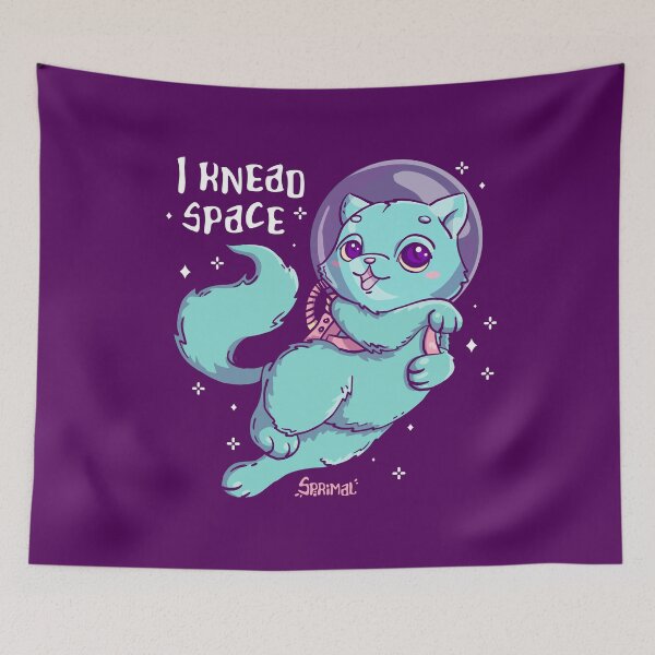 Item preview, Space cat pun I knead space  designed and sold by SPIRIMAL.