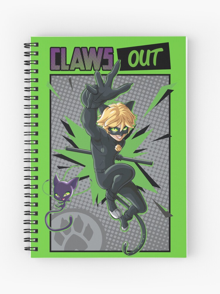 Miraculous Ladybug - Cat Noir Badge | Spiral Notebook