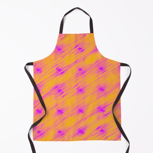 Yellow and purple abstract print Apron