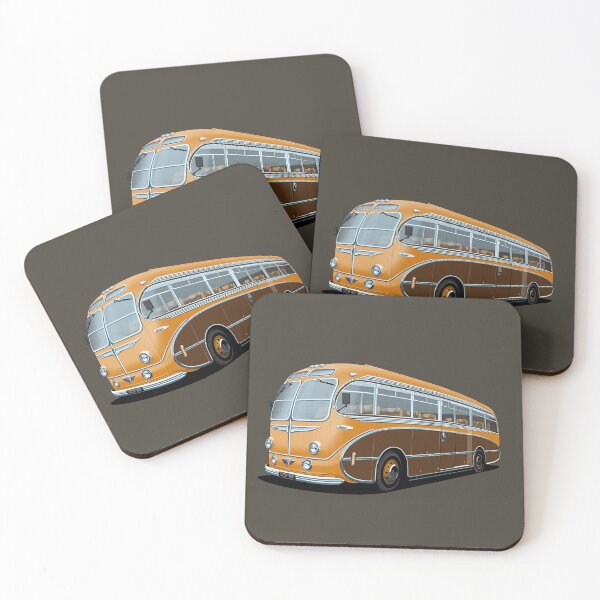 Item preview, 1952 AEC Regal Coach in orange and brown designed and sold by candc-retro.