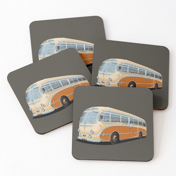 Item preview, 1952 AEC Regal Coach in tan and orange designed and sold by candc-retro.