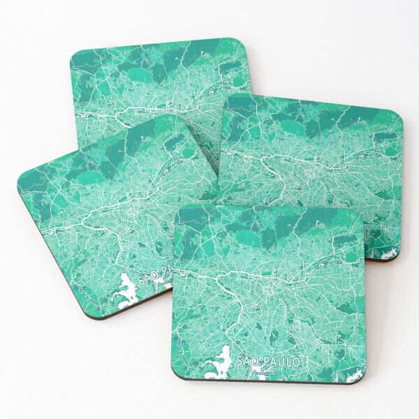 Item preview, Sao Paulo City Map of Brazil - Watercolor designed and sold by deMAP.