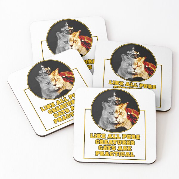 Item preview, Cats quotes - Like all pure creatures, cats are practical. designed and sold by FluffyPet.