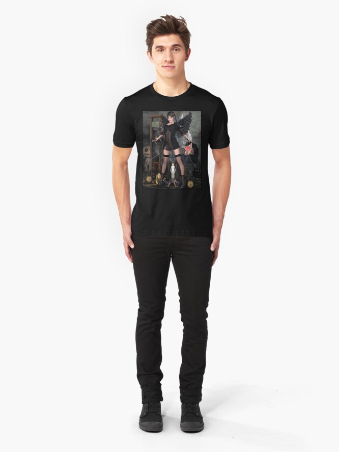 Alternate view of Wednesday Addams Fallen Witch Angel Slim Fit T-Shirt