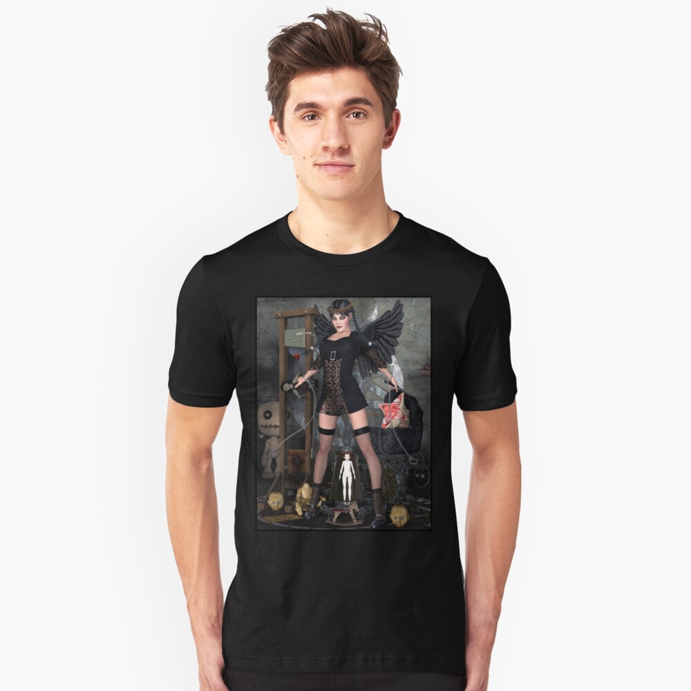 Wednesday Addams Fallen Witch Angel Slim Fit T-Shirt