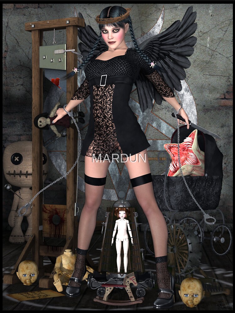 Wednesday Addams Fallen Witch Angel by MARDUN