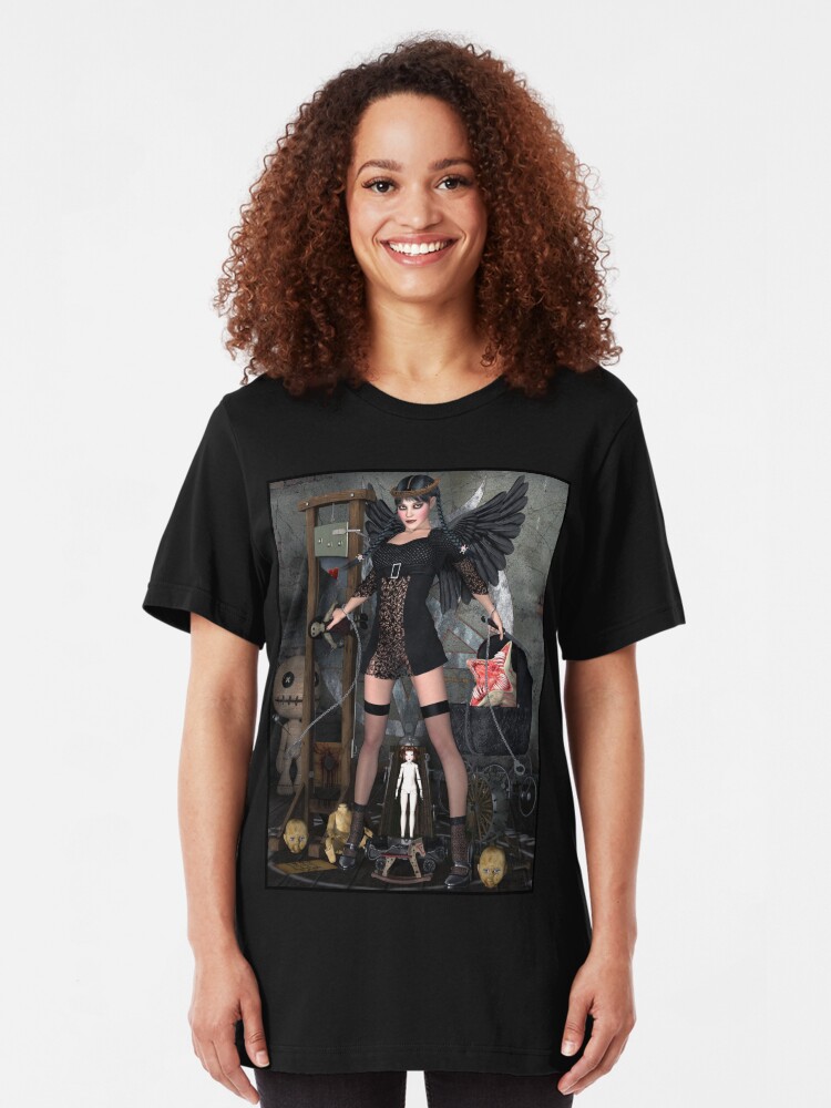 Alternate view of Wednesday Addams Fallen Witch Angel Slim Fit T-Shirt