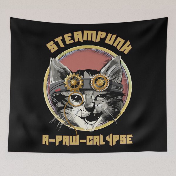 Item preview, Steampunk apocalypse cat designed and sold by SidTastic .