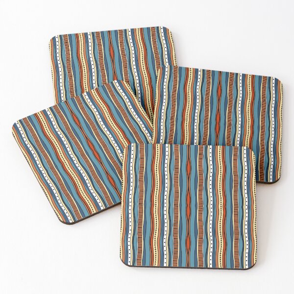Item preview, Tribal design - patterns in orange, yellow, blue and white designed and sold by velisani.
