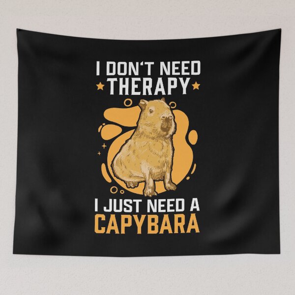 Item preview, Capybaras are my therapy capybara designed and sold by madgrfx.
