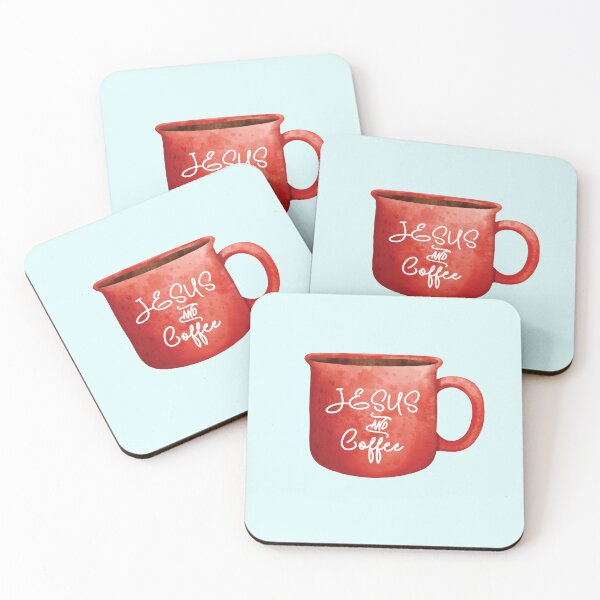 Item preview, Jesus and Coffee - Christian Typography designed and sold by PlumBlushCo.
