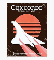 Concorde Vintage 70's flight poster Photographic Print