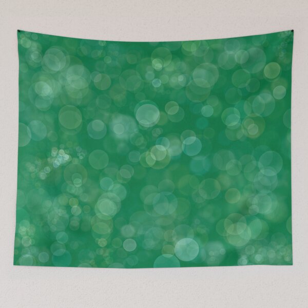 Item preview, Green and white abstract bubbles print  designed and sold by Grey-Brunette.