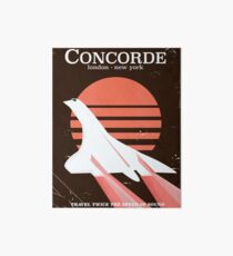 Concorde Vintage 70's flight poster Art Board