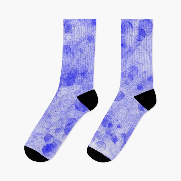 Item preview, Blue and white abstract bubbles print  designed and sold by Grey-Brunette.