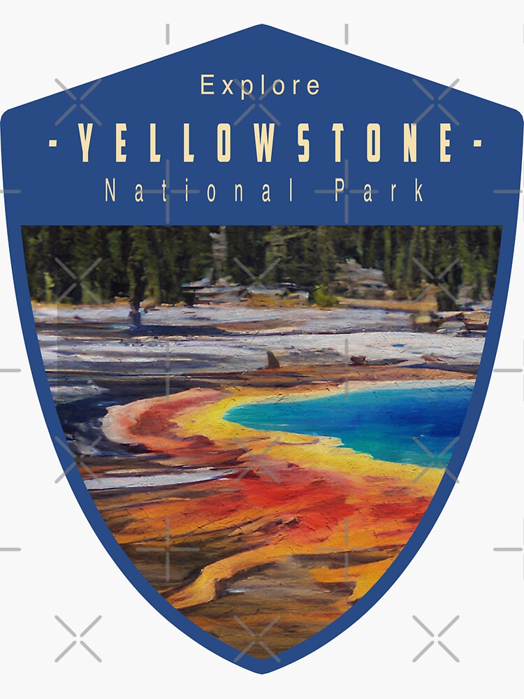 Yellowstone National Park Sticker By Cattlettart Redbubble 5350