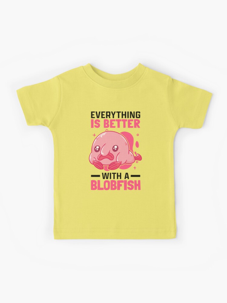 Blob Fish Funny Face Fish  Kids T-Shirt for Sale by DeepFriedArt