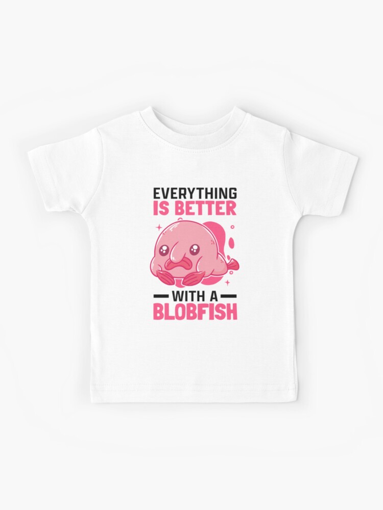 Blob Fish Funny Face Fish  Kids T-Shirt for Sale by DeepFriedArt