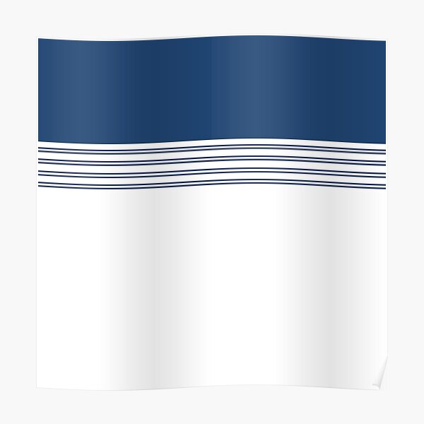 "Classic horizontal boat stripes in navy blue" Poster by MittAtelier