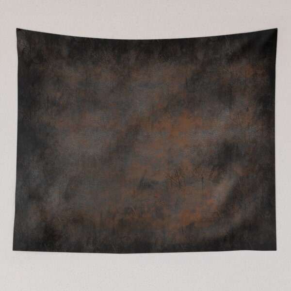 Item preview, Black and orange rust effect abstract print  designed and sold by Grey-Brunette.