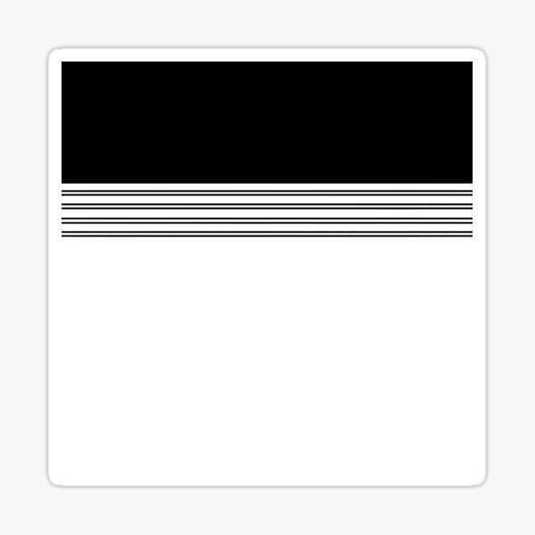 "Classic horizontal boat stripes in black" Sticker by MittAtelier