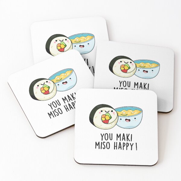 Item preview, You Maki Miso Happy Funny Japanese Food Puns  designed and sold by punnybone.