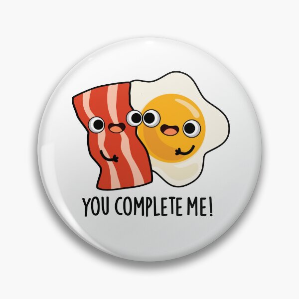 Item preview, You Complete Me Funny Bacon Egg Puns  designed and sold by punnybone.