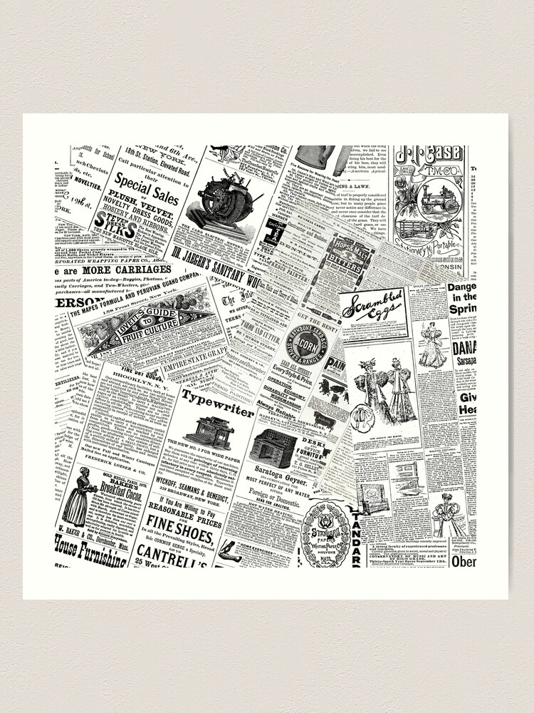 Vintage Newspaper Print
