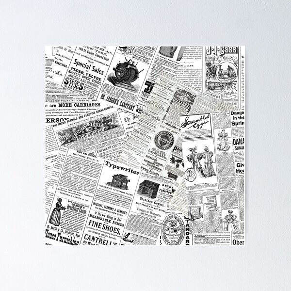 Vintage Newspaper Print