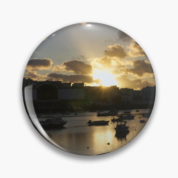 Item preview, Sunset over Arrecife inner harbour designed and sold by Ann Biddlecombe.