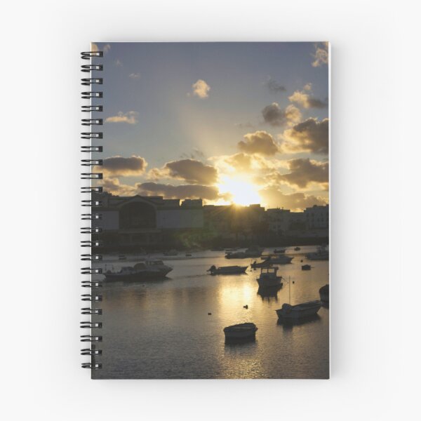 Item preview, Sunset over Arrecife inner harbour designed and sold by Ann Biddlecombe.