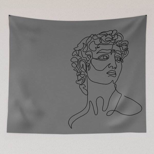 Item preview, David by Michelangelo line art portrait designed and sold by One Line Aesthetics ♡.