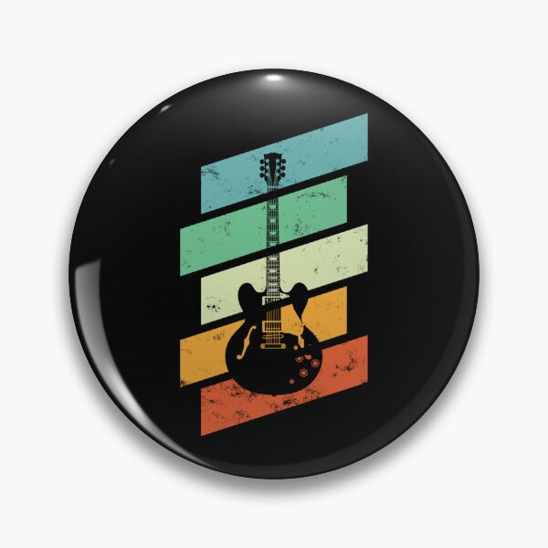 Item preview, Vintage Style Semi Hollow Electric Guitar Retro Colors Classic T-Shirt designed and sold by rikazr6sr1.