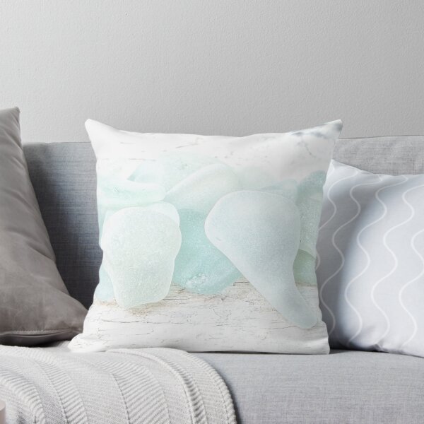 Item preview, Coastal Pale Turquoise Sea Glass on Weathered Faded Light Wood - Beach Aesthetic - Photo 1 of 8 designed and sold by Beachy.
