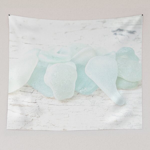 Item preview, Coastal Pale Turquoise Sea Glass on Weathered Faded Light Wood - Beach Aesthetic - Photo 1 of 8 designed and sold by Beachy.